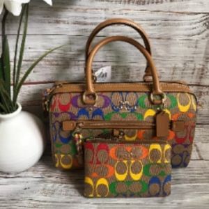 🎉HP🎉New🌈🌹Coach 2PC Rainbow Rowan Set